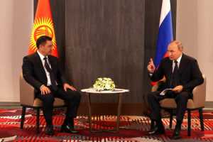 ШОС: Владимир Путин и Садыр Жапаров обсудили совместную стратегию партнерства