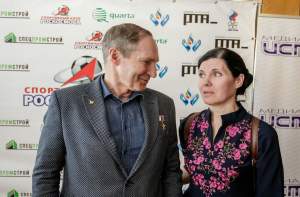 Космонавт Валерий Токарев и Ирина Гирш