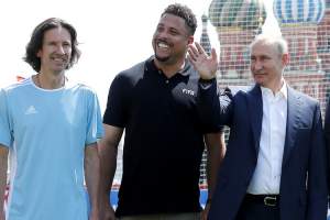 Два главных президента посетили парк футбола на Красной площади